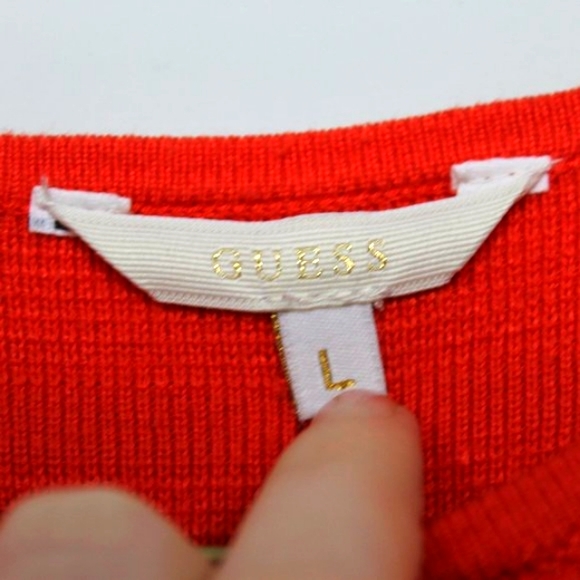 Little Girls Orange Guess Dress - Picture 5 of 9